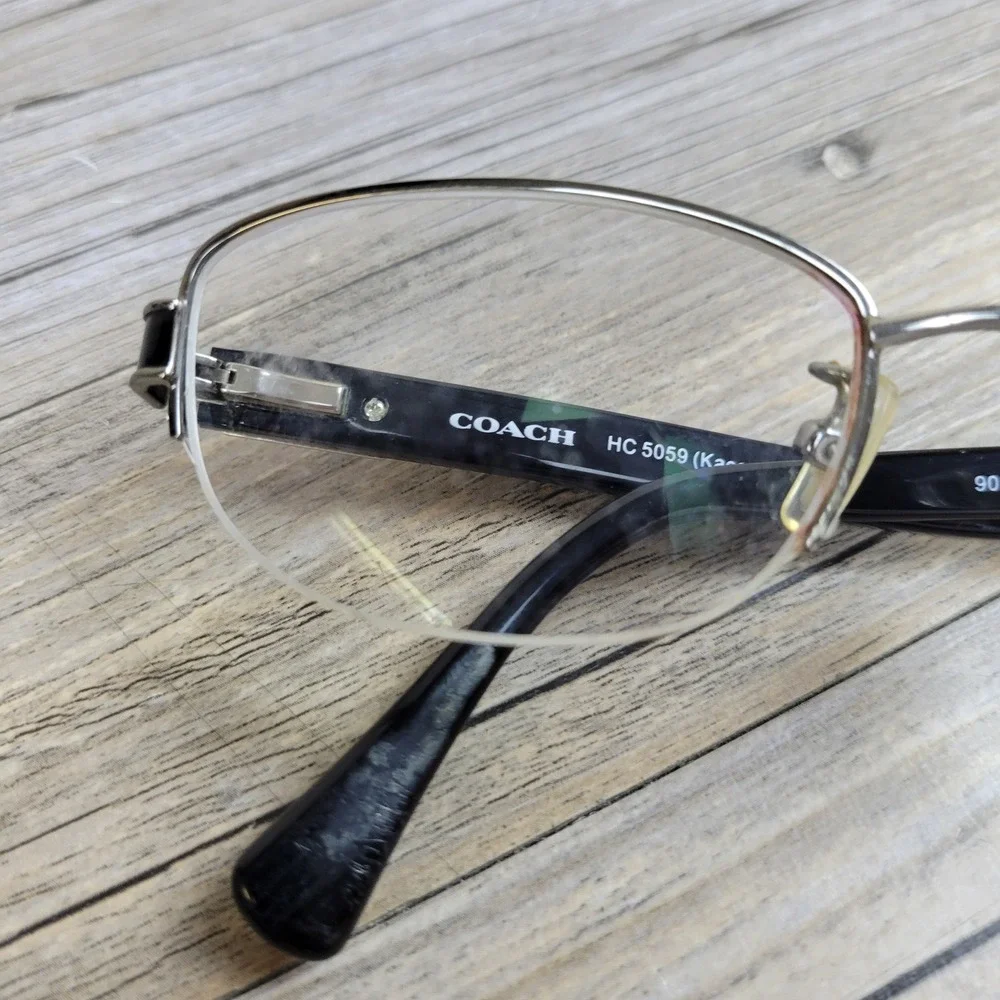 Coach‎ Eyeglasses Frames HC 5059 Kacey 9017 Dark Silver Black Women 52-18-135